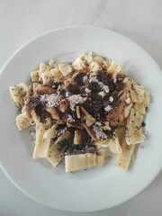 Těstoviny s máslem a kakaem