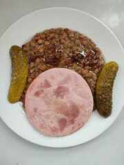 Čočka na kyselo s opečenou šunkou