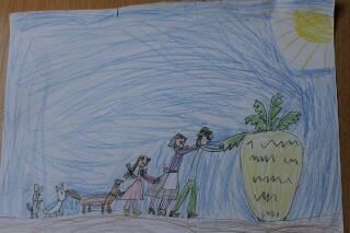 Laura kreslí pohádku